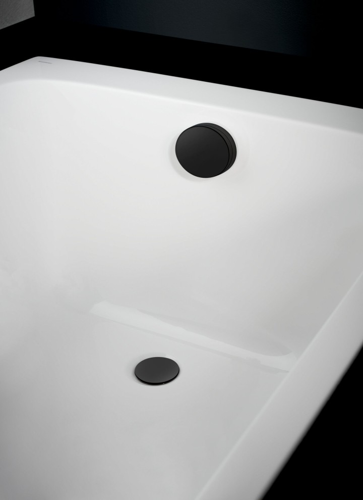 Erogazione e sifone per vasca da bagno Geberit con azionamento a rotazione