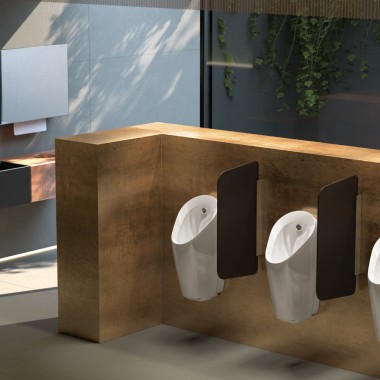 Geberit Preda urinals with integrated flush control