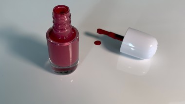 Nail polish on a white surface