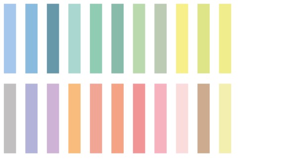 Colores pastel